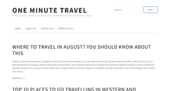 Desktop Screenshot of oneminutetravel.com