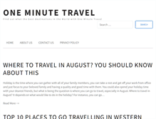 Tablet Screenshot of oneminutetravel.com
